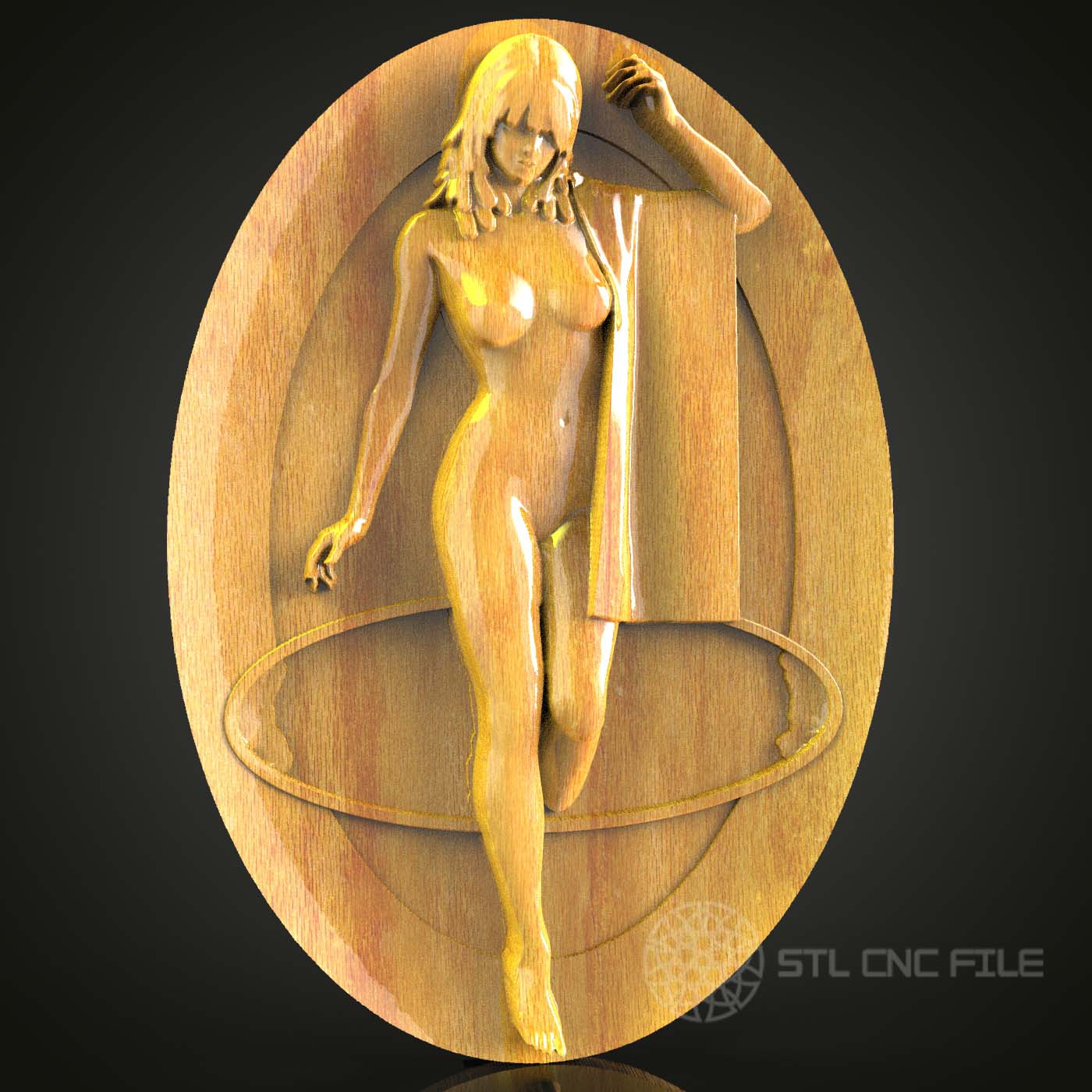 Graceful Silhouette Art - Female Form STL Model for CNC Routers, Compatible with Artcam & Aspire, Decorative Wall Art Piece, Woodworking CNC