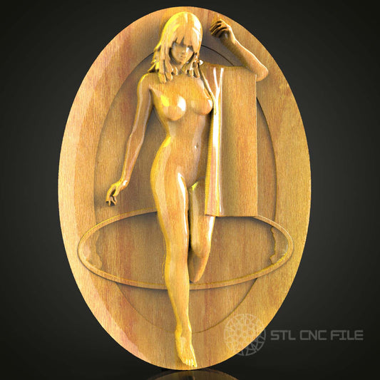 Graceful Silhouette Art - Female Form STL Model for CNC Routers, Compatible with Artcam & Aspire, Decorative Wall Art Piece, Woodworking CNC