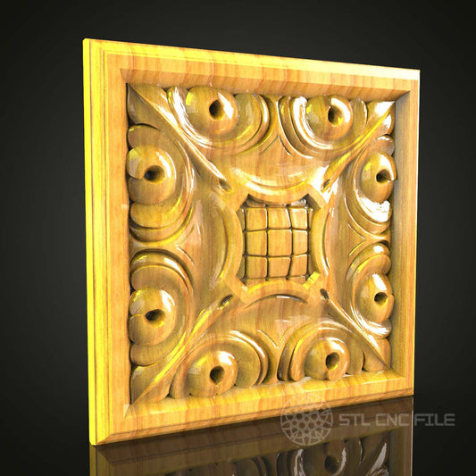 Geometric Pattern STL Model for CNC Router, Artcam, Aspire - Sophisticated Wood Art Wall Decor