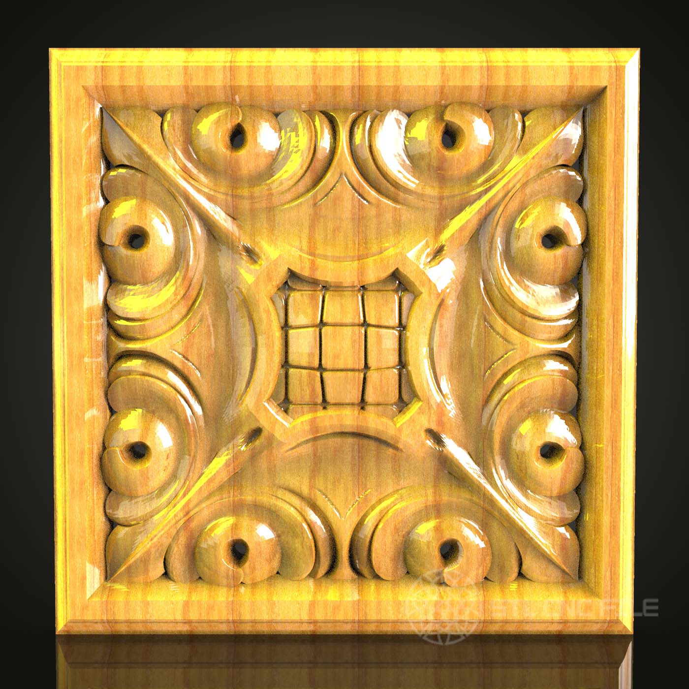 Geometric Pattern STL Model for CNC Router, Artcam, Aspire - Sophisticated Wood Art Wall Decor