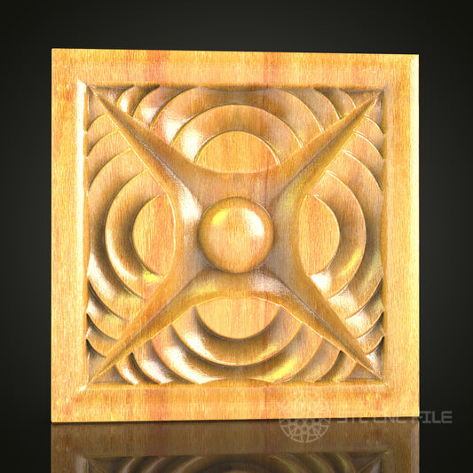 eometric Square Panel STL Model for CNC Router - Modern Wall Decor, Artcam, Aspire, CNC Files