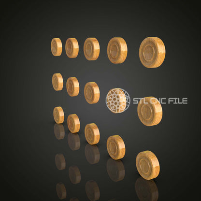 Geometric Wood Coasters STL Pack - CNC Engraving Files