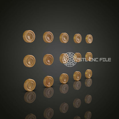 Geometric Wood Coasters STL Pack - CNC Engraving Files