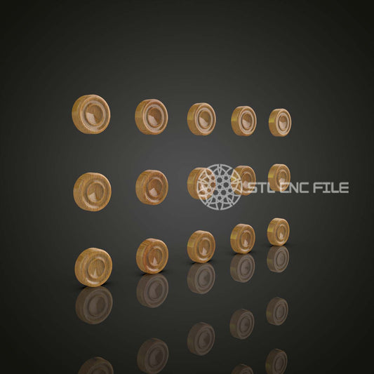 Geometric Wood Coasters STL Pack - CNC Engraving Files