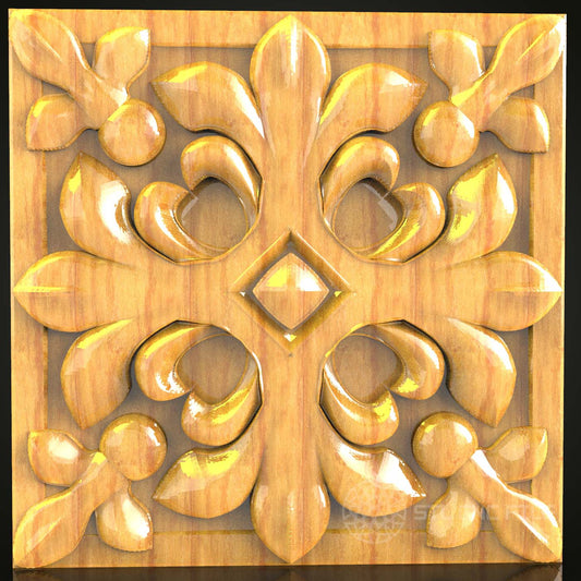 Heart and Leaves CNC Wood Panel, STL Model for Elegant Wall Decor, Router Engraved Art