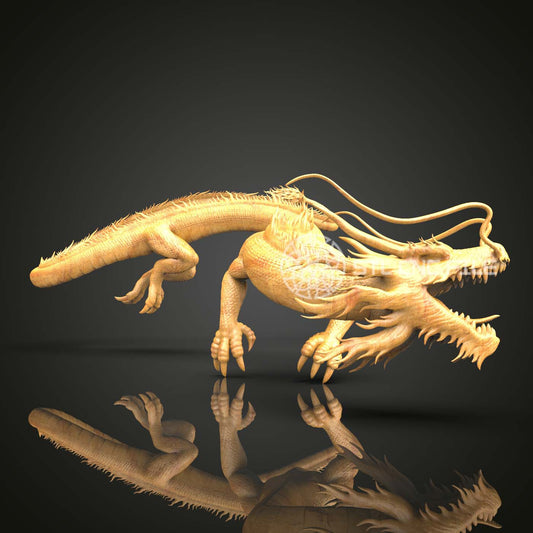 Hydra Dragon STL Model for CNC Routing, Mythical Multi-Headed Beast Engraving, Compatible with Artcam and Aspire, Wood Wall Art