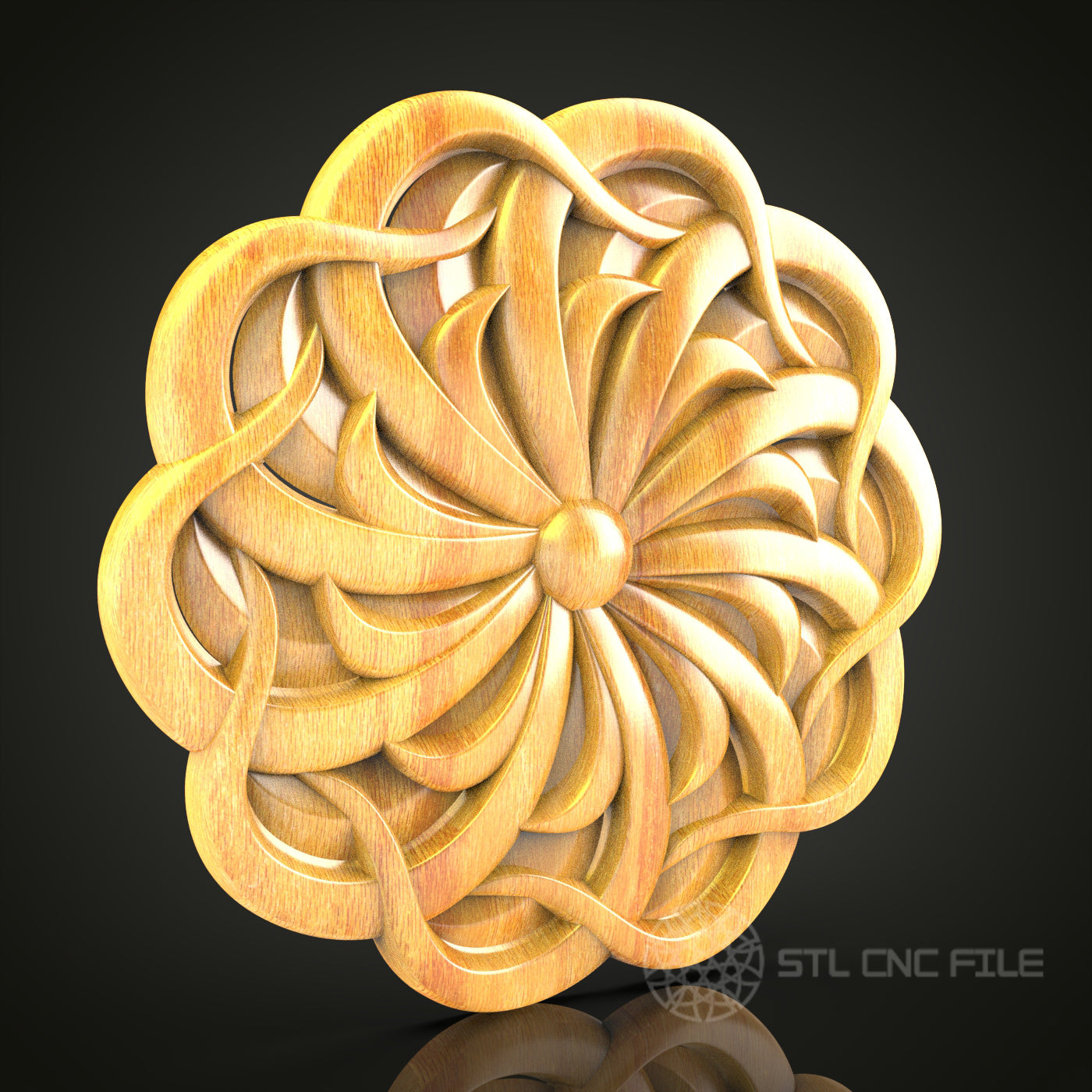 Intricate Floral Celtic Knot STL Model for CNC Router - Artistic Wood Decor, Files for Artcam, Aspire, CNC