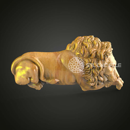 Leaping Lioness 3D STL Model for CNC Routers, Artcam & Aspire Compatible, Dynamic Wood Art for Wall Decor and Craft Projects