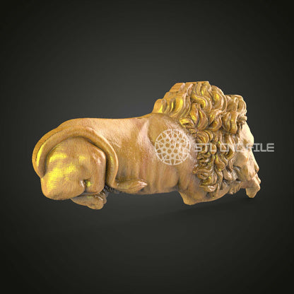 Leaping Lioness 3D STL Model for CNC Routers, Artcam & Aspire Compatible, Dynamic Wood Art for Wall Decor and Craft Projects