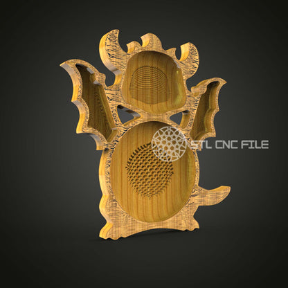 Majestic Winged Dragon Chair STL Model - CNC Router Files for Artcam & Aspire, Wood Carving Design, Unique Artistic Wall Decor, CNC Crafts