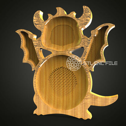 Majestic Winged Dragon Chair STL Model - CNC Router Files for Artcam & Aspire, Wood Carving Design, Unique Artistic Wall Decor, CNC Crafts