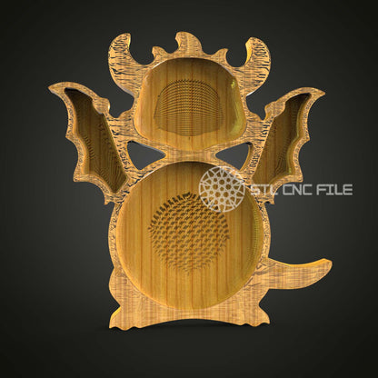 Majestic Winged Dragon Chair STL Model - CNC Router Files for Artcam & Aspire, Wood Carving Design, Unique Artistic Wall Decor, CNC Crafts