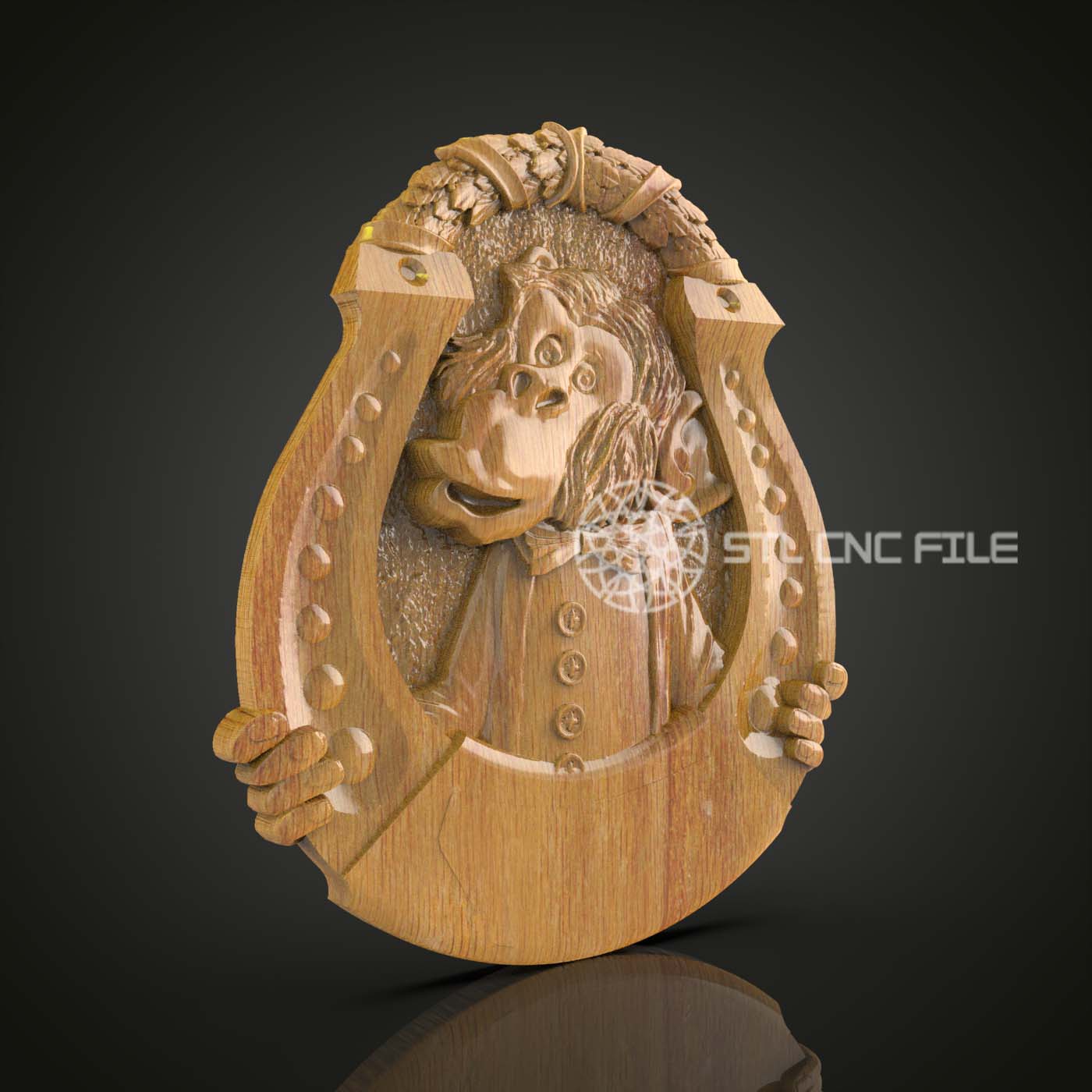 Mischief in Wood - Playful Sprite STL Model, Artcam/Aspire CNC Router File, Whimsical Wall Decor