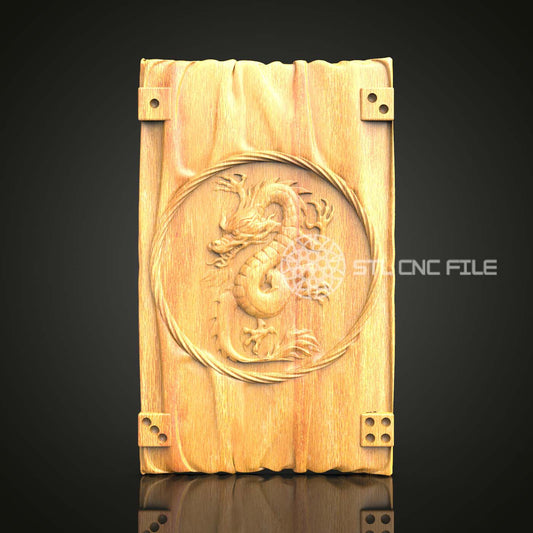 Oriental Dragon STL Model, CNC Router File for Engraving, Wood Art Wall Decor, Aspire Artcam Design, Elegant Timepiece Clock Plan