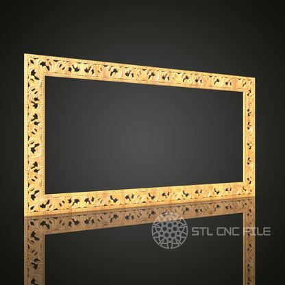 Ornate Gothic Frame STL Model for CNC Routers, Artcam, Aspire Compatible - Elegant Decor, CNC Files for Wood Carving
