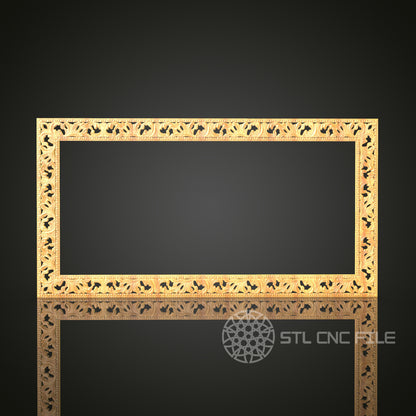 Ornate Gothic Frame STL Model for CNC Routers, Artcam, Aspire Compatible - Elegant Decor, CNC Files for Wood Carving