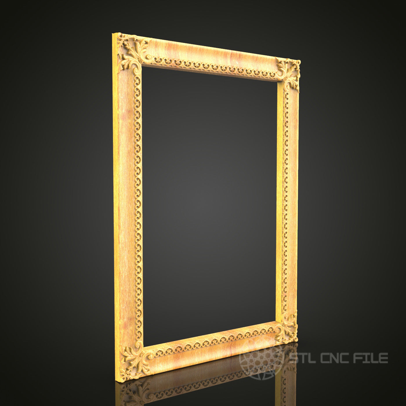 Ornate Scroll Frame STL Model for CNC Routers - Artcam, Aspire Compatible  Luxury Wood Art & Wall Decor
