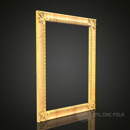 Ornate Scroll Frame STL Model for CNC Routers - Artcam, Aspire Compatible  Luxury Wood Art & Wall Decor