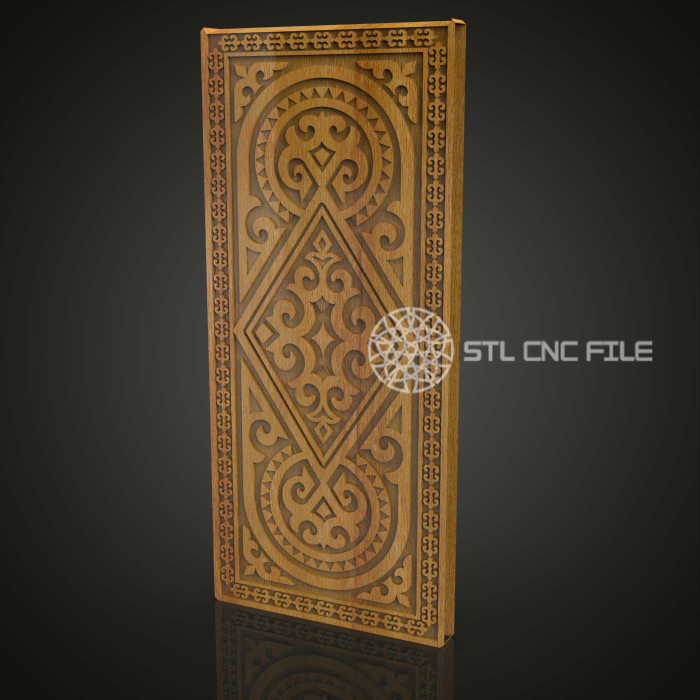 Panel Tribal Celtique STL pour CNC, Fichier Routeur de Sculpture en Bois, Art Celtique 3D, Décor Mural Géométrique, Artisanat CNC Aspire, Modèle Unique Artcam