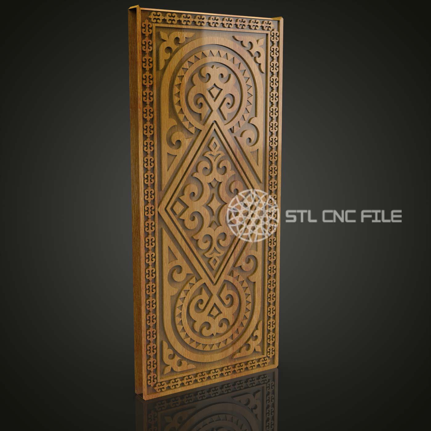 Panel Tribal Celtique STL pour CNC, Fichier Routeur de Sculpture en Bois, Art Celtique 3D, Décor Mural Géométrique, Artisanat CNC Aspire, Modèle Unique Artcam