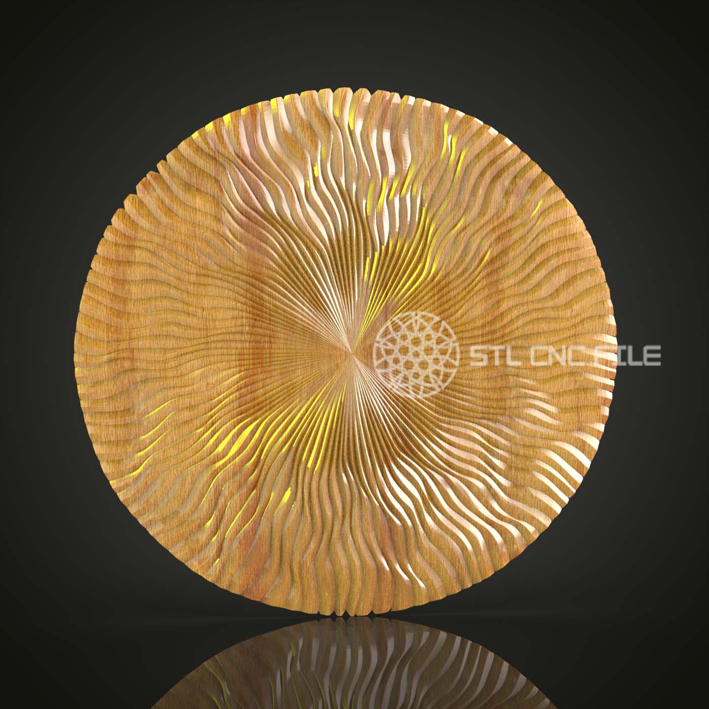 Radiant Coral Pattern STL for CNC, Oceanic Wood Art Design, Artcam Aspire Engraving File, Marine Inspired Wall Decor, Underwater Theme CNC Artwork