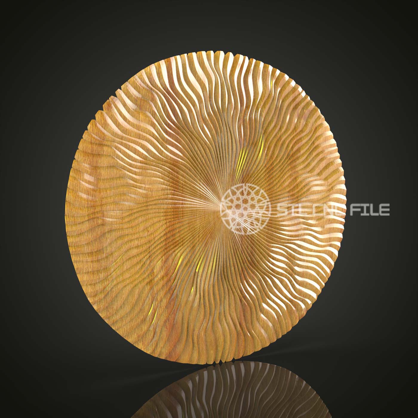 Radiant Coral Pattern STL for CNC, Oceanic Wood Art Design, Artcam Aspire Engraving File, Marine Inspired Wall Decor, Underwater Theme CNC Artwork