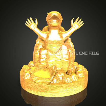Roaring Dragon STL Model - CNC Router Engraver Artcam, Aspire Files | Wood Art Sculpture, Fantasy Wall Decor CNC
