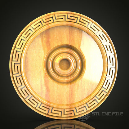 STL Model CNC Router Engraver Greek Key Wall Art