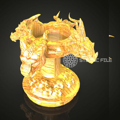 STL Model Dragon Chess Piece - CNC Router Engraver Files for Artcam, Aspire | Unique Wood Art Wall Decor for CNC Machining