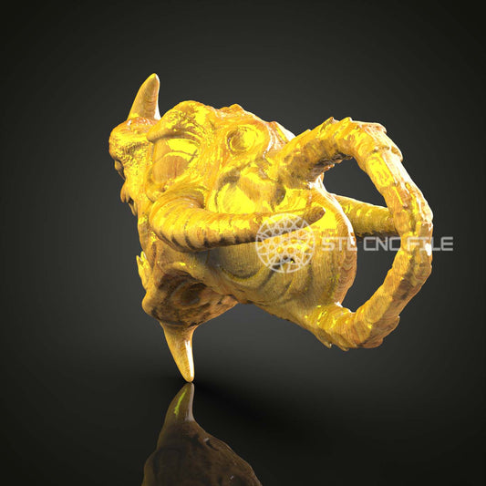 Fierce Dragon Skull STL Model - CNC Router Engraver Files for Artcam, Aspire | Fantasy Wood Art, Skull Decor CNC