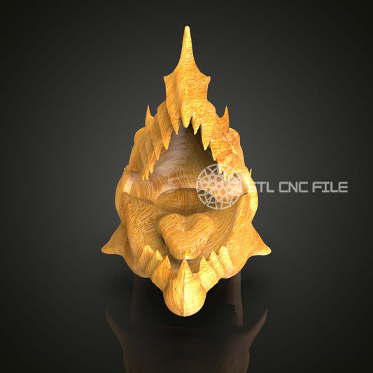 Spiral Shell STL Model for CNC Router Engraving, Artistic Woodwork File, Compatible with Artcam and Aspire, Unique Wall Decor