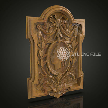 Victorian Frame STL - Ornate CNC Carving Design