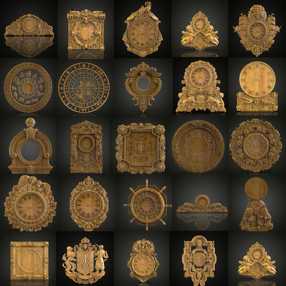 83 Variety Pack of CNC Router STL Models, Clocks and Wall Art Decor, Woodworking Files for Artcam, Aspire, CNC Crafters