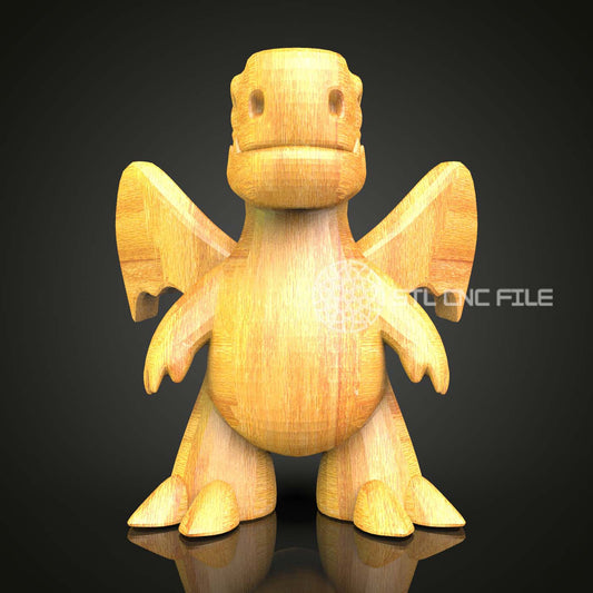 Whimsical Creature STL Model for CNC Router, Charming Wood Art Engraving, Fantasy Decor, Artcam & Aspire Compatible Files