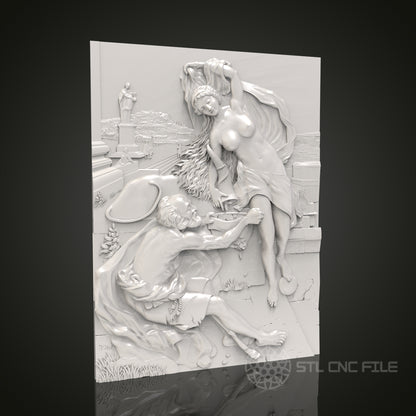 Vine Elegance - Floral Vine 3D CNC Engraved Wood Frame, Artcam Aspire STL Model for CNC Router, Decorative Picture Frame