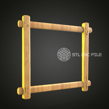 Rustic Wooden Frame - Simple CNC Engraved Picture Frame, Country Style Home Decor