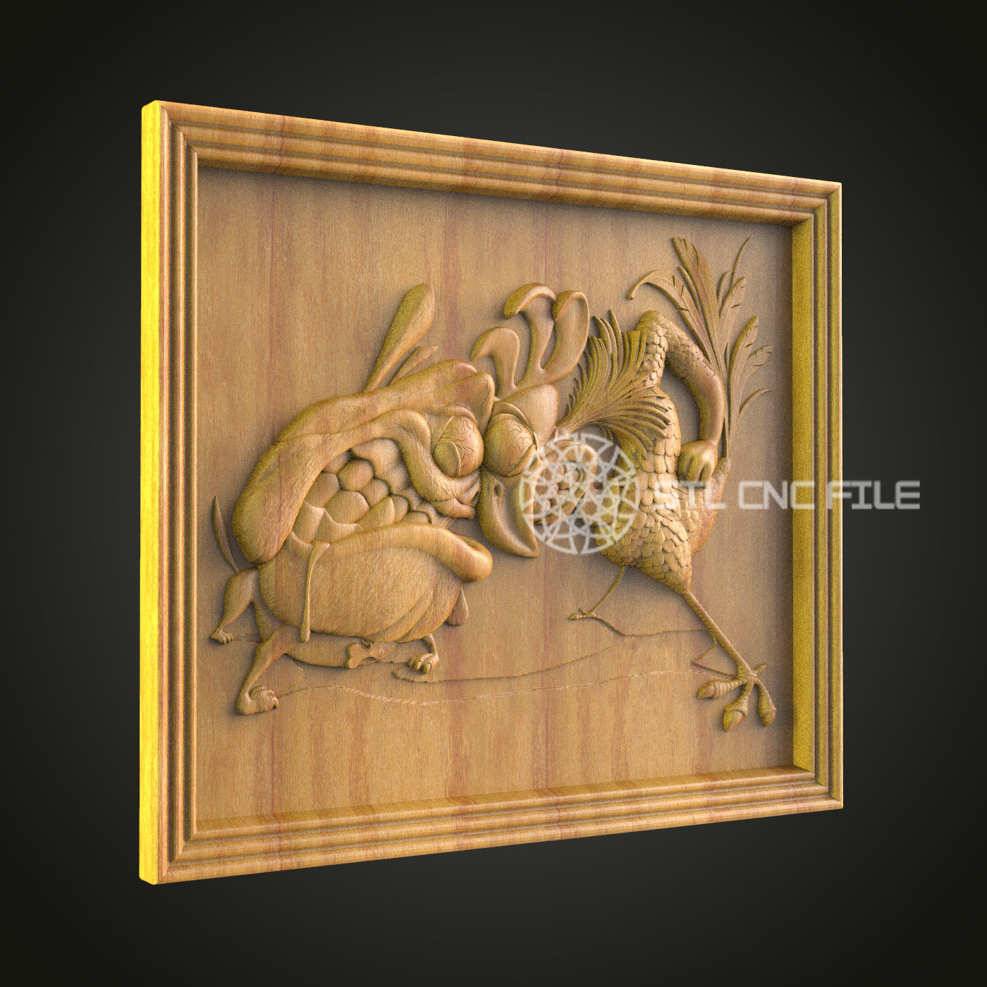 Mythical Creatures Wood Art - CNC Router STL Model, Dragon & Griffin Wall Decor, Artcam Aspire Files
