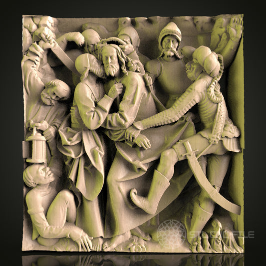 Battle of Warriors 3D Model STL File, Epic Historical Scene for CNC Router – Compatible with Artcam, Aspire