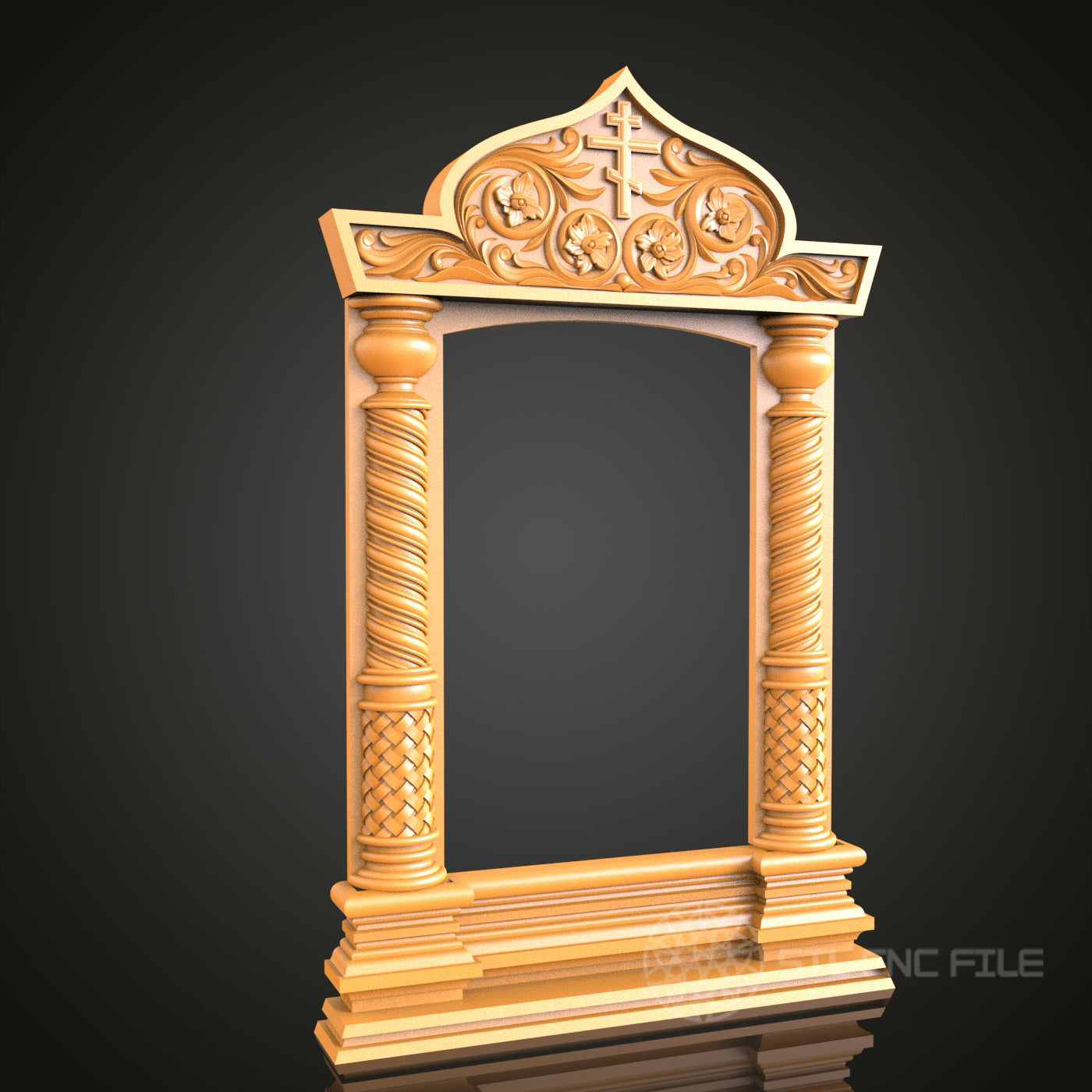 Intricate Ornate Frame STL Model for CNC Router Engraver, Artcam, Aspire - Wood Wall Decor, 3D Printer