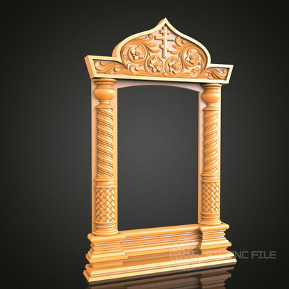 Intricate Ornate Frame STL Model for CNC Router Engraver, Artcam, Aspire - Wood Wall Decor, 3D Printer