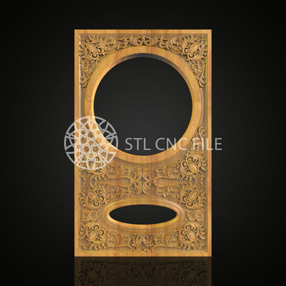Decorative CNC Clock STL Model, Engraving Files, Classic Wall Clock Design, Wood Art, Router Patterns, Interior Decor Vector Art
