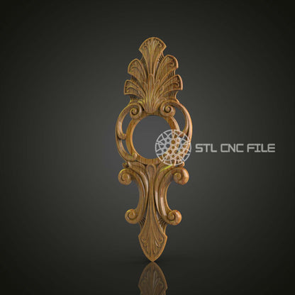 Carved Wood Clock - STL Model for CNC Router, Artcam, Aspire