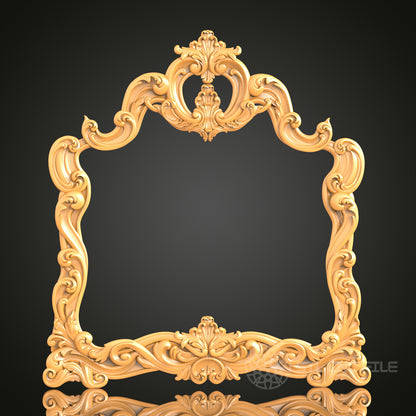 Elegant 3D Frame STL Model for CNC Router Engraver | Artcam, Aspire | Wood Art Decor | 3D Printer Ready