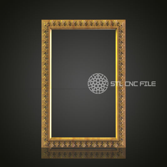 Ornate Frame CNC STL File - Decorative Border, CNC Router Model, Wall Decor