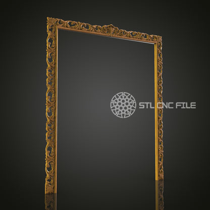 Ornate Wood Frame STL Model, CNC Router Engraver, Artcam, Aspire, CNC files, Wood Wall Art, 3D Printer