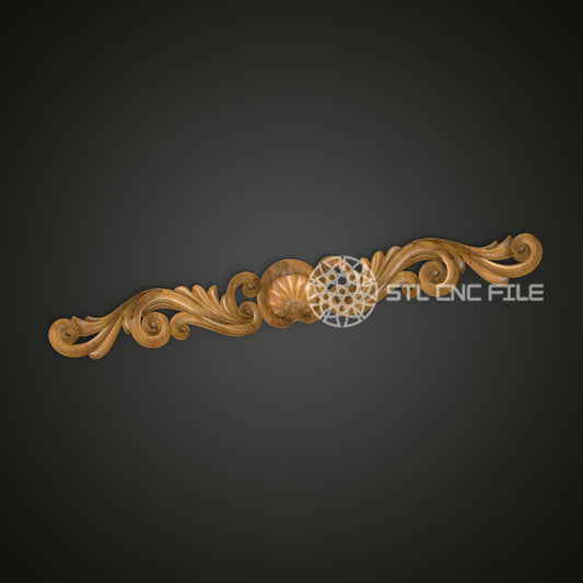 Baroque Style Ornamental STL Model for CNC - Luxurious Wood Carving Design File
