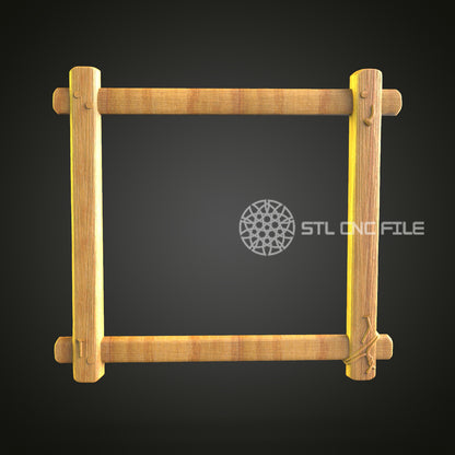 Rustic Wooden Frame - Simple CNC Engraved Picture Frame, Country Style Home Decor