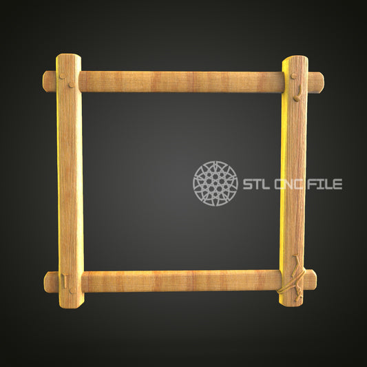 Rustic Wooden Frame - Simple CNC Engraved Picture Frame, Country Style Home Decor