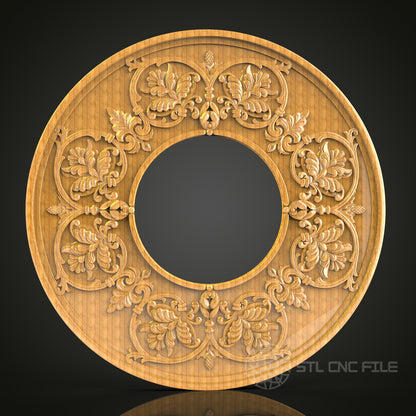 Regal Victorian Frame CNC Router STL Model - Intricate Wood Carving Design