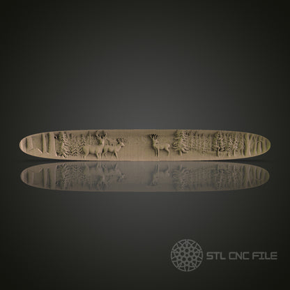 Desert Horseback Rider Relief Art STL Model for CNC Router Engraver - Wood Art Wall Decor - 3D Printer File for Artcam and Aspire (Copie)